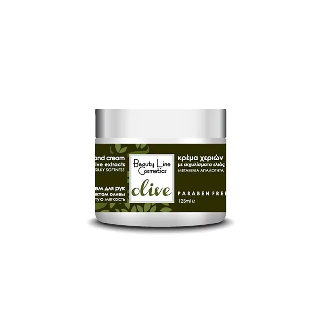 Beauty Line Κρέμα Χεριών σε Βάζο με Εκχύλισμα και Άρωμα Ελιάς, Ρarabens Free (125ml)