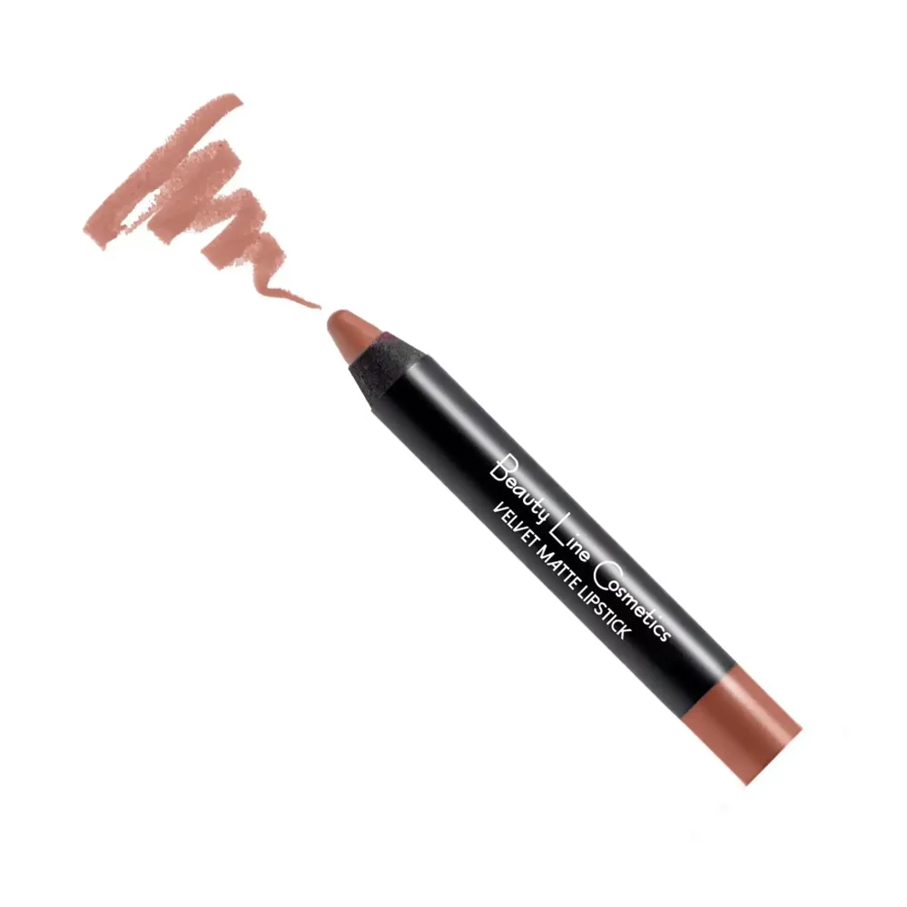 Beauty Line Μολύβι Κραγιόν Velvet Matte Χρώμα - No1- Nude Καφέ