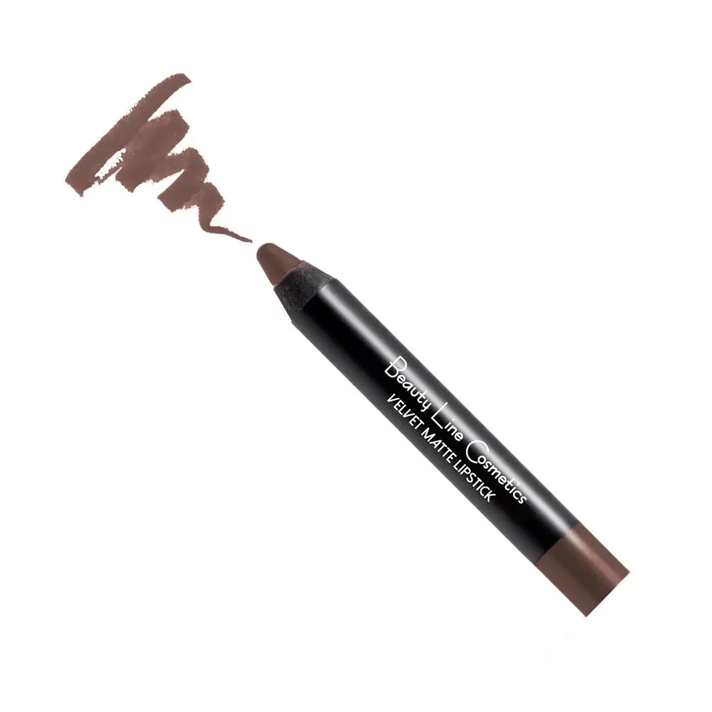 Beauty Line Μολύβι Κραγιόν Velvet Matte Χρώμα - No10- Μπεζ Καφέ