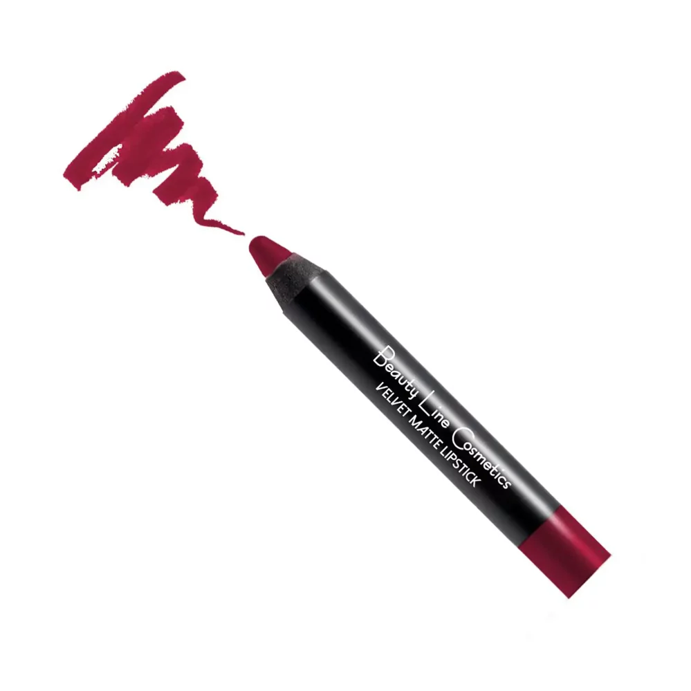 Beauty Line Μολύβι Κραγιόν Velvet Matte Χρώμα - No13- Σκούρο Κόκκινο