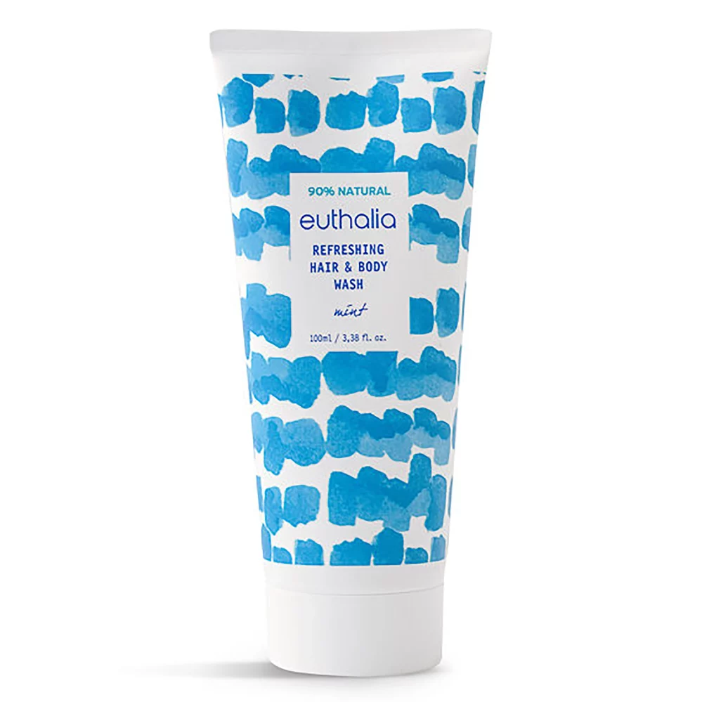Euthalia - Refreshing hair & body wash με αιθέριο έλαιο μέντας - Travel Size 100ml