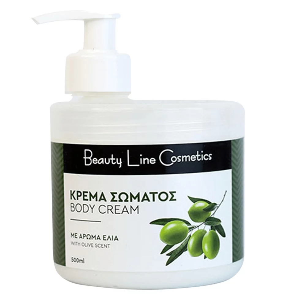 Beauty Line - Κρέμα Σώματος με Ελιά σε Βάζο με Αντλία 500ml