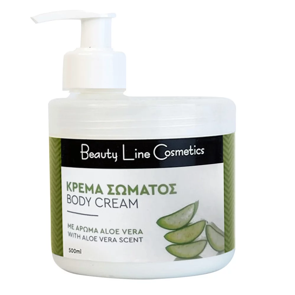 Beauty Line - Κρέμα Σώματος με Aloe Vera σε Βάζο με Αντλία 500ml