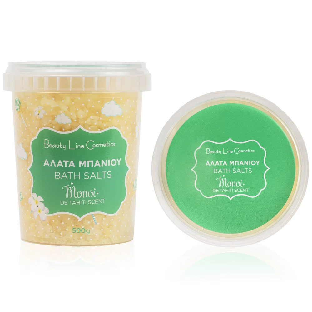 Beauty Line - Άλατα Μπάνιου με Άρωμα Monoi De Ta Tahiti σε Πλαστικό Βάζο 500γρ.