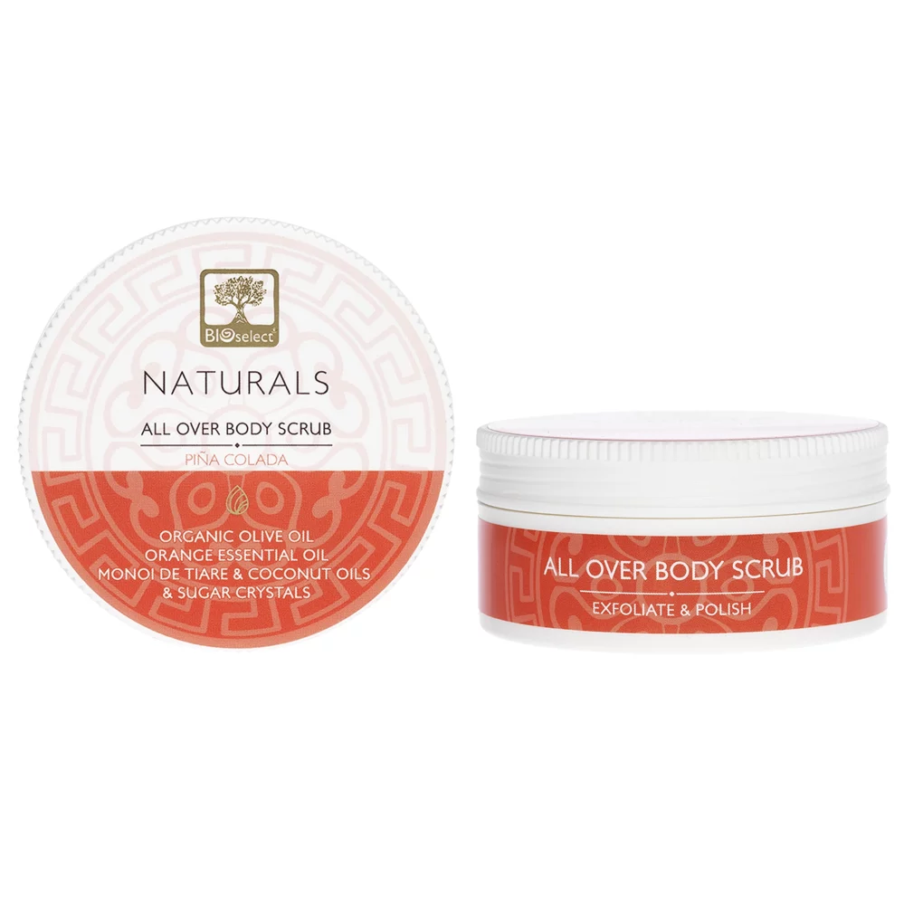 Bioselect - Πήλινγκ Σώματος με ζάχαρη - Απολέπιση & Λάμψη - Piña Colada 200ml