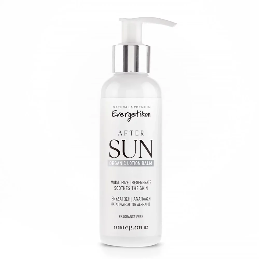Evergetikon - AFTER SUN Organic Λοσιόν - Ενυδατώνει, Αναπλάθει & Καταπραΰνει το Δέρμα - Άοσμη 150ml